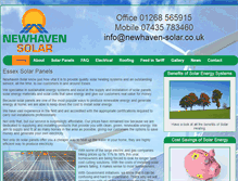 Tablet Screenshot of newhaven-solar.co.uk